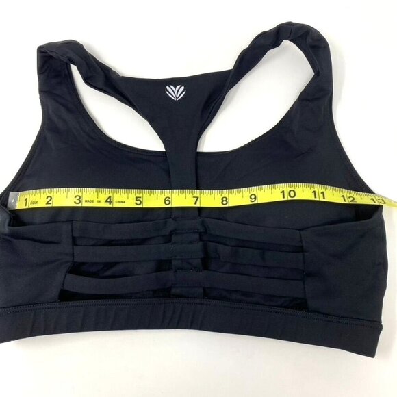 Forever 21 Sports Bra T-Back Ladder Back Padded Cups Size Medium Black - Picture 9 of 10